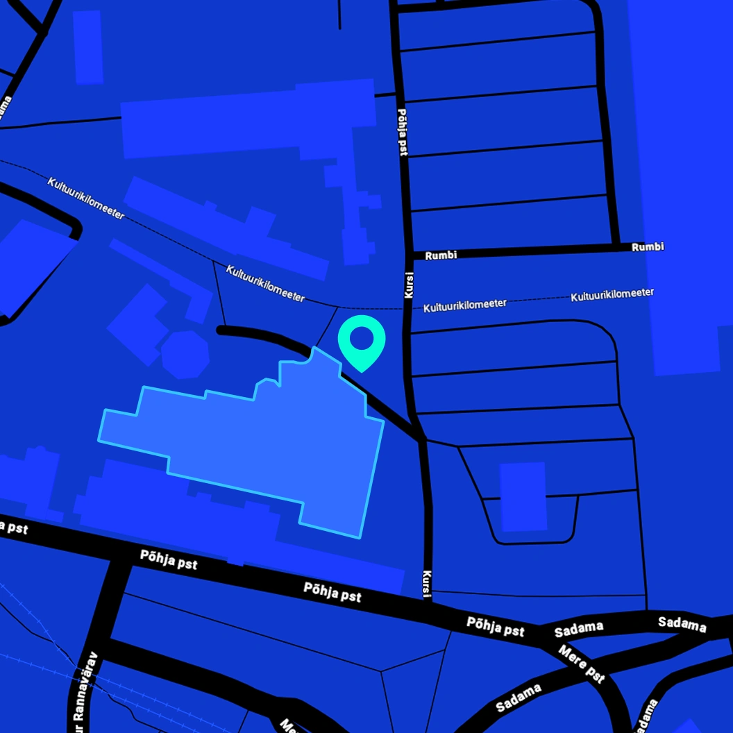 Kultuurikatel is located on the corner of Põhja pst and Kursi street.